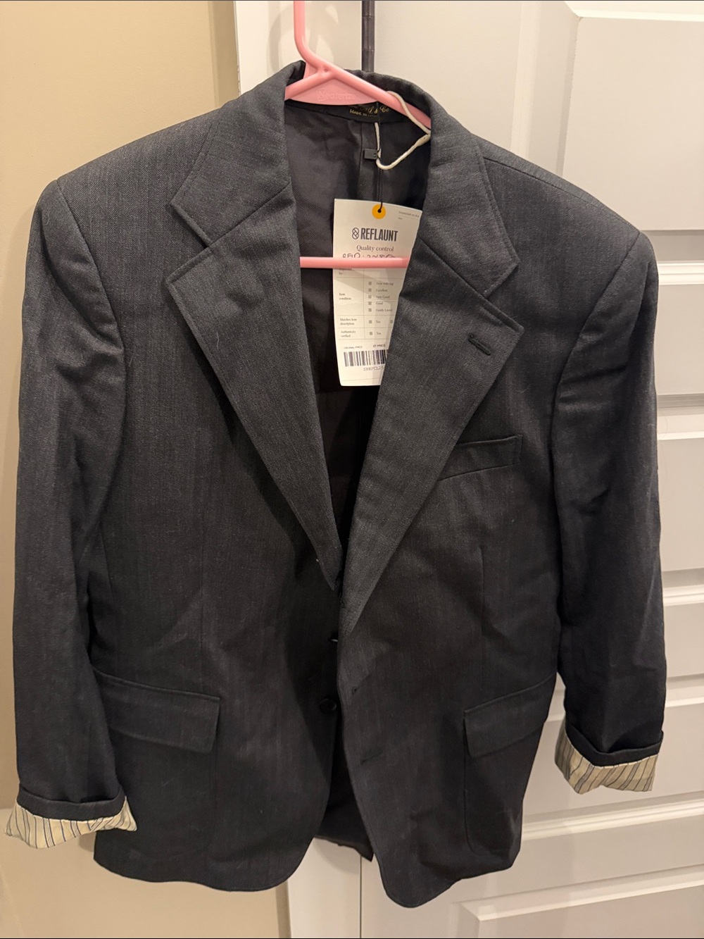 Ralph Lauren Double RL Dark Charcoal Tailored Blazer